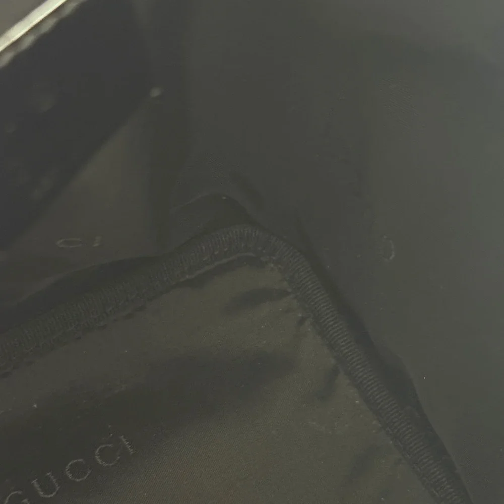 Vintage Gucci Black Canvas Drawstring Pouch Bag -‎ Serial 039-0973 Tom Ford Era